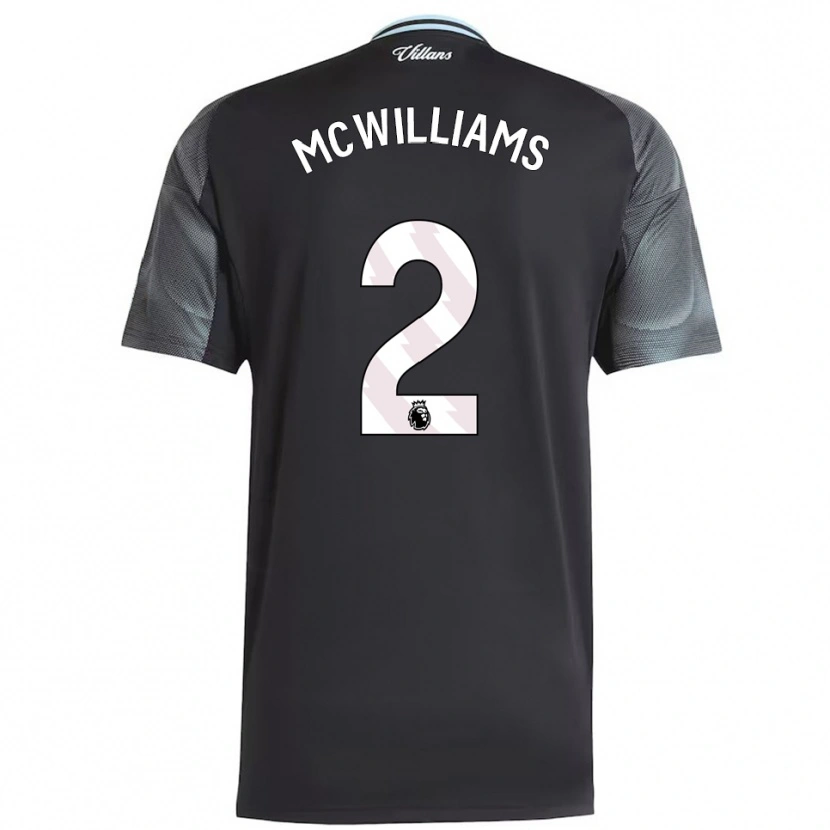 Danxen Kinder Ashton Mcwilliams #2 Schwarz Himmelblau Auswärtstrikot Trikot 2025/26 T-Shirt Schweiz