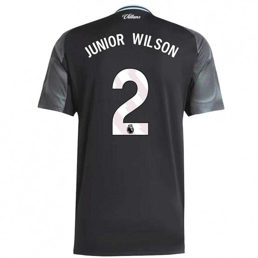 Danxen Kinder Junior Wilson #2 Schwarz Himmelblau Auswärtstrikot Trikot 2025/26 T-Shirt Schweiz