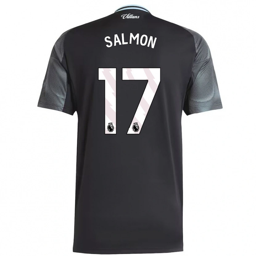 Danxen Kinder Ebony Salmon #17 Schwarz Himmelblau Auswärtstrikot Trikot 2025/26 T-Shirt Schweiz