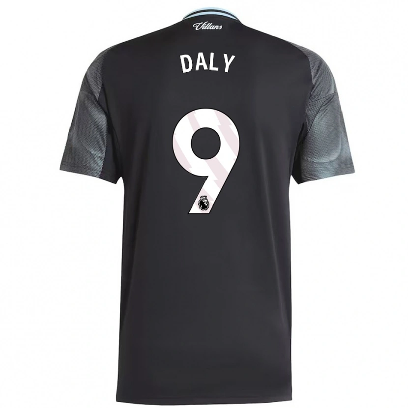 Danxen Kinder Rachel Daly #9 Schwarz Himmelblau Auswärtstrikot Trikot 2025/26 T-Shirt Schweiz