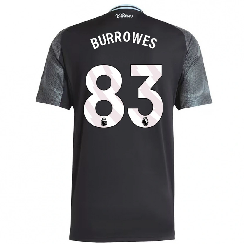Danxen Kinder Bradley Burrowes #83 Schwarz Himmelblau Auswärtstrikot Trikot 2025/26 T-Shirt Schweiz
