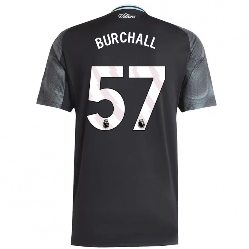Danxen Kinder Ajani Burchall #57 Schwarz Himmelblau Auswärtstrikot Trikot 2025/26 T-Shirt Schweiz