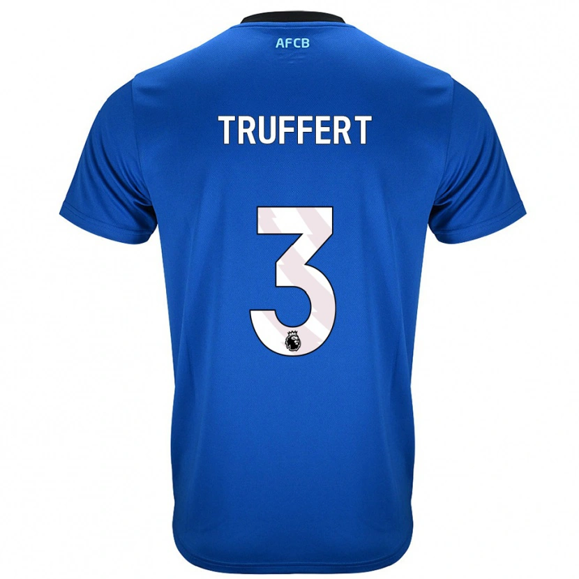 Danxen Kinder Adrien Truffert #3 Blau Schwarz Auswärtstrikot Trikot 2025/26 T-Shirt Schweiz
