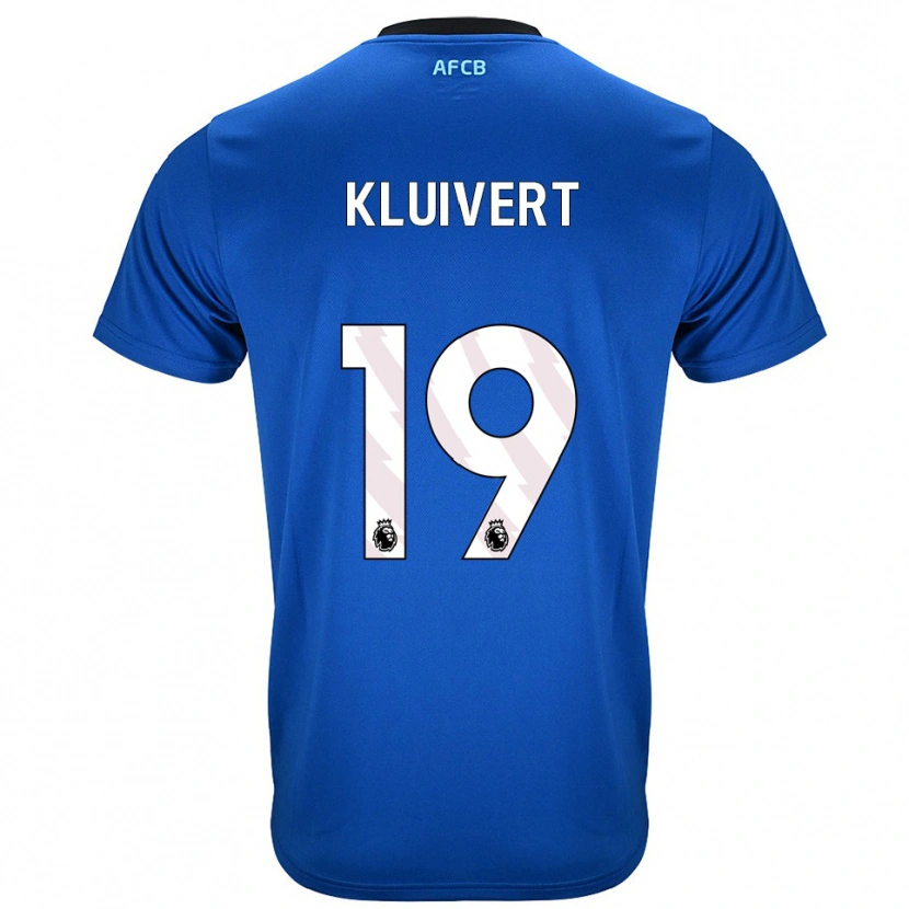 Danxen Kinder Justin Kluivert #19 Blau Schwarz Auswärtstrikot Trikot 2025/26 T-Shirt Schweiz
