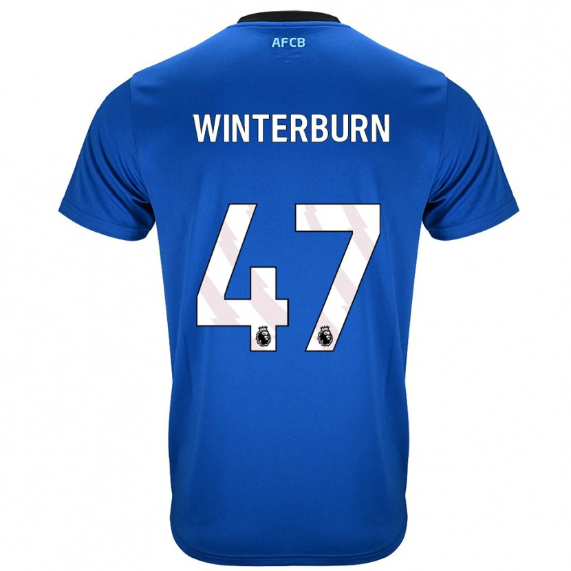 Danxen Kinder Ben Winterburn #47 Blau Schwarz Auswärtstrikot Trikot 2025/26 T-Shirt Schweiz