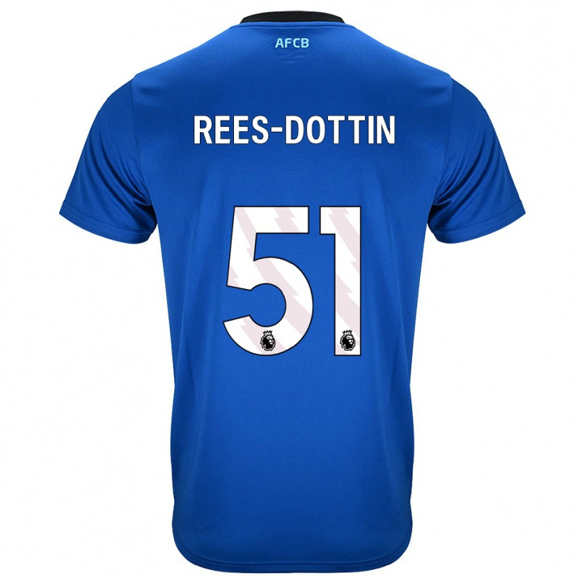 Danxen Kinder Remy Rees-Dottin #51 Blau Schwarz Auswärtstrikot Trikot 2025/26 T-Shirt Schweiz