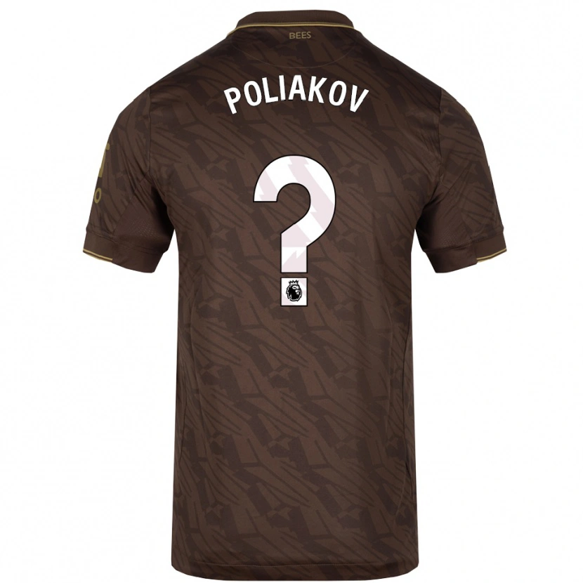 Danxen Kinder Adam Poliakov #0 Braun Gold Auswärtstrikot Trikot 2025/26 T-Shirt Schweiz