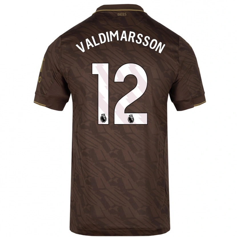 Danxen Kinder Hákon Rafn Valdimarsson #12 Braun Gold Auswärtstrikot Trikot 2025/26 T-Shirt Schweiz