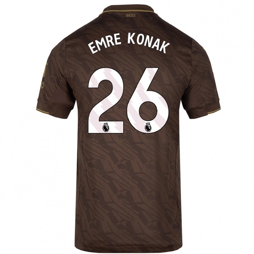 Danxen Kinder Yunus Emre Konak #26 Braun Gold Auswärtstrikot Trikot 2025/26 T-Shirt Schweiz