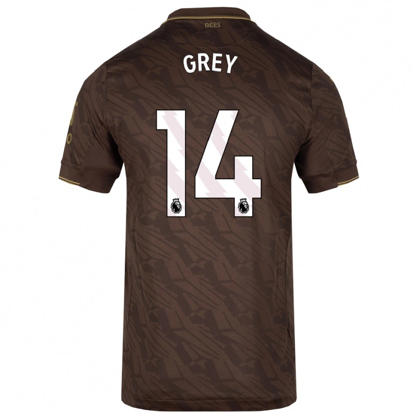 Danxen Kinder Andre Grey #14 Braun Gold Auswärtstrikot Trikot 2025/26 T-Shirt Schweiz