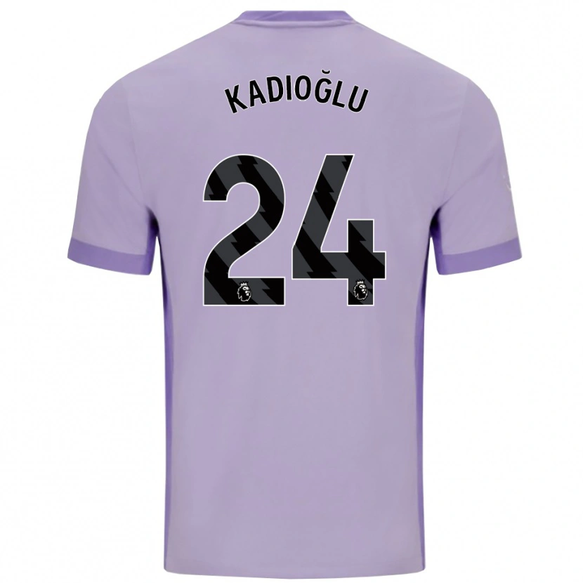 Danxen Kinder Ferdi Kadıoğlu #24 Taro Lila Weiß Auswärtstrikot Trikot 2025/26 T-Shirt Schweiz