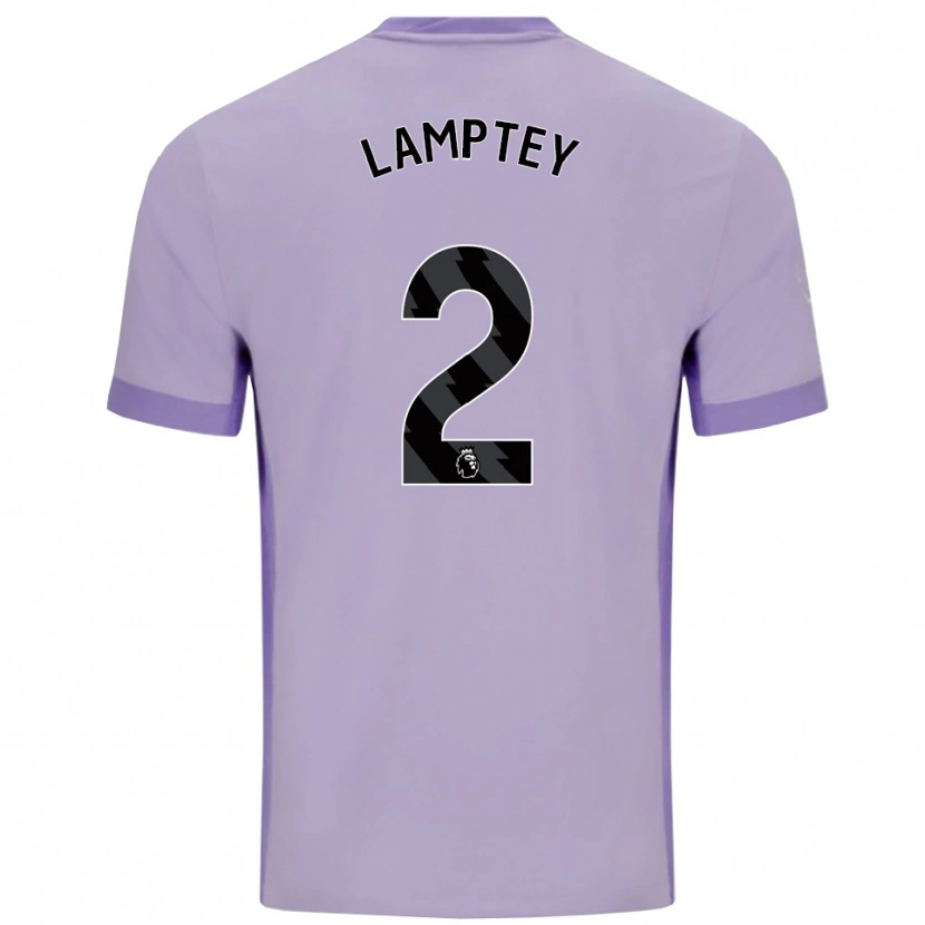 Danxen Kinder Tariq Lamptey #2 Taro Lila Weiß Auswärtstrikot Trikot 2025/26 T-Shirt Schweiz