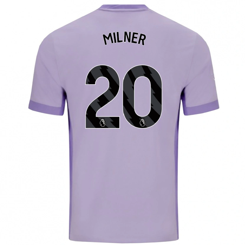 Danxen Kinder James Milner #20 Taro Lila Weiß Auswärtstrikot Trikot 2025/26 T-Shirt Schweiz