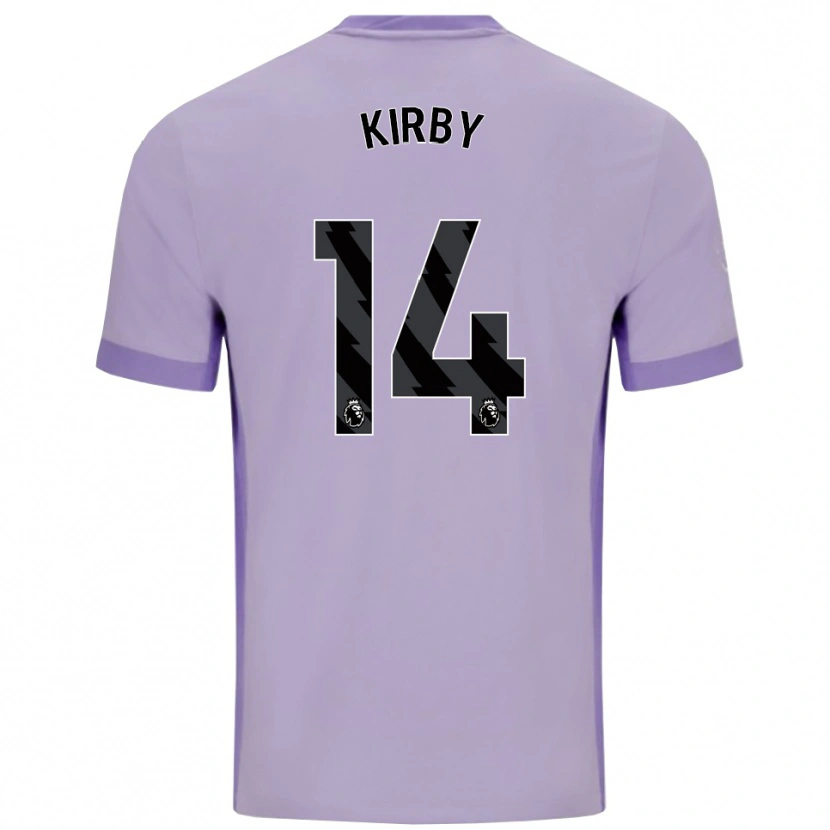 Danxen Kinder Fran Kirby #14 Taro Lila Weiß Auswärtstrikot Trikot 2025/26 T-Shirt Schweiz
