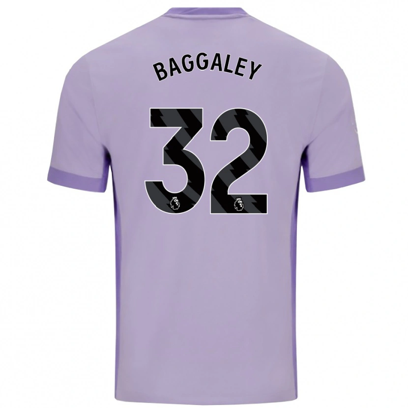 Danxen Kinder Sophie Baggaley #32 Taro Lila Weiß Auswärtstrikot Trikot 2025/26 T-Shirt Schweiz