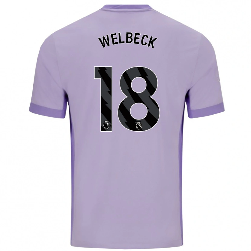 Danxen Kinder Danny Welbeck #18 Taro Lila Weiß Auswärtstrikot Trikot 2025/26 T-Shirt Schweiz