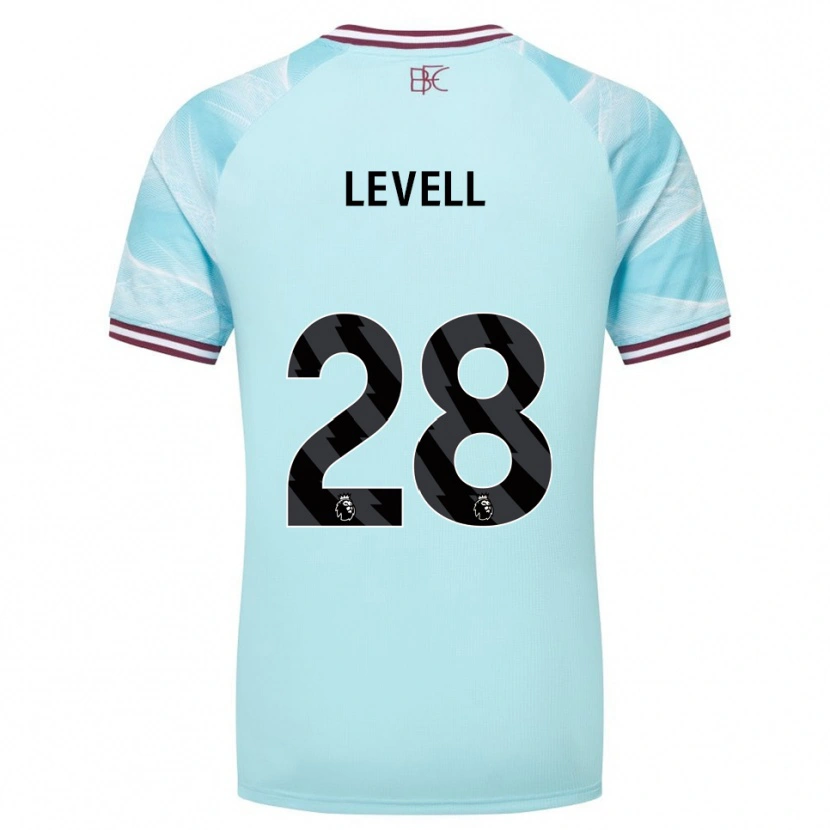 Danxen Kinder Kirstie Levell #28 Himmelblau Burgunderrot Auswärtstrikot Trikot 2025/26 T-Shirt Schweiz