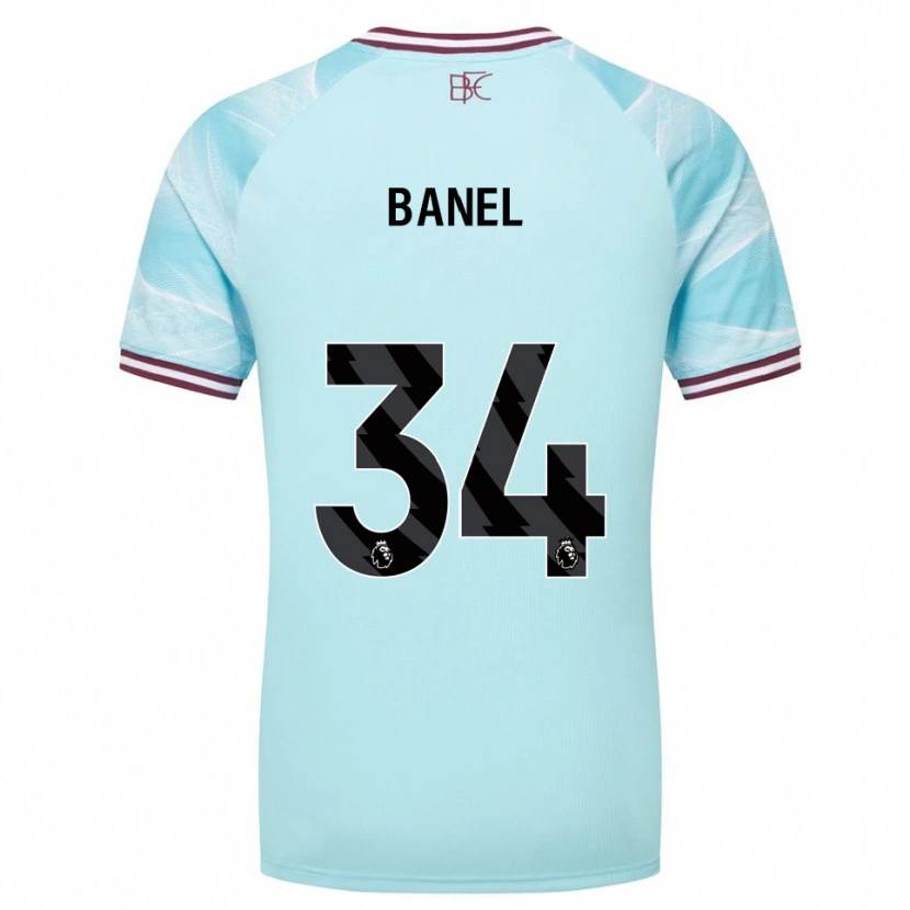 Danxen Kinder Jaydon Banel #34 Himmelblau Burgunderrot Auswärtstrikot Trikot 2025/26 T-Shirt Schweiz