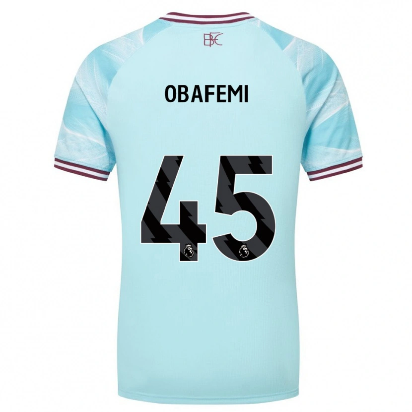 Danxen Kinder Michael Obafemi #45 Himmelblau Burgunderrot Auswärtstrikot Trikot 2025/26 T-Shirt Schweiz
