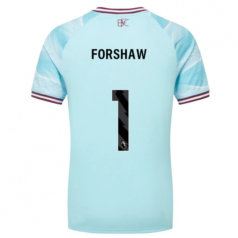 Danxen Kinder Lewis Forshaw #1 Himmelblau Burgunderrot Auswärtstrikot Trikot 2025/26 T-Shirt Schweiz