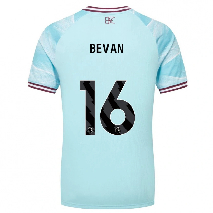 Danxen Kinder Joe Bevan #16 Himmelblau Burgunderrot Auswärtstrikot Trikot 2025/26 T-Shirt Schweiz