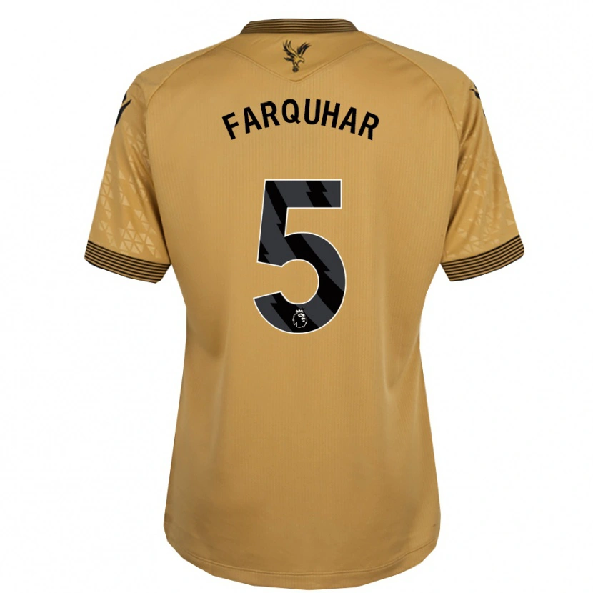 Danxen Kinder Craig Farquhar #5 Gold Schwarz Auswärtstrikot Trikot 2025/26 T-Shirt Schweiz