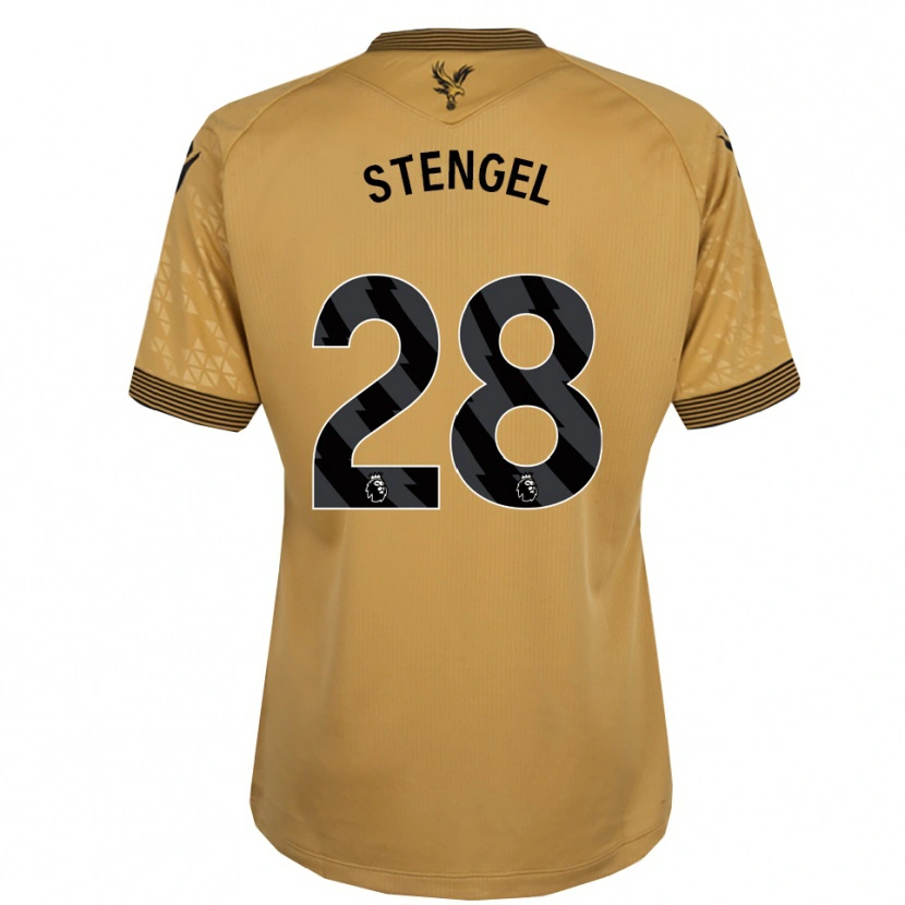 Danxen Kinder Katie Stengel #28 Gold Schwarz Auswärtstrikot Trikot 2025/26 T-Shirt Schweiz