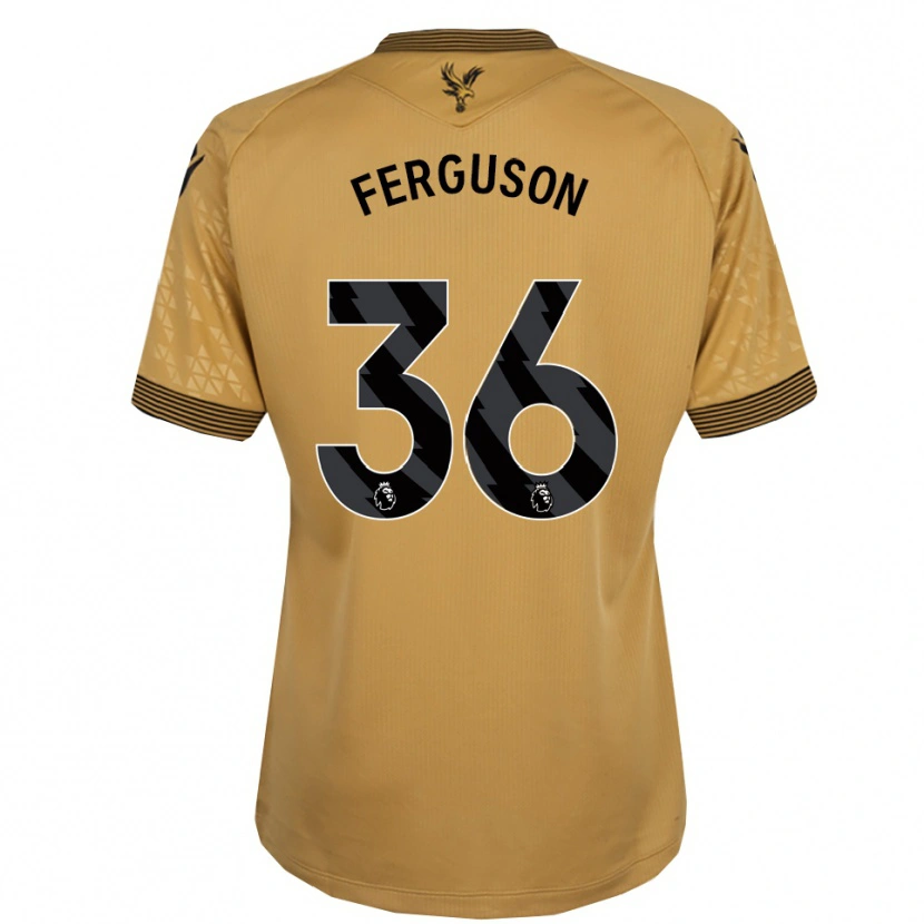Danxen Kinder Nathan Ferguson #36 Gold Schwarz Auswärtstrikot Trikot 2025/26 T-Shirt Schweiz