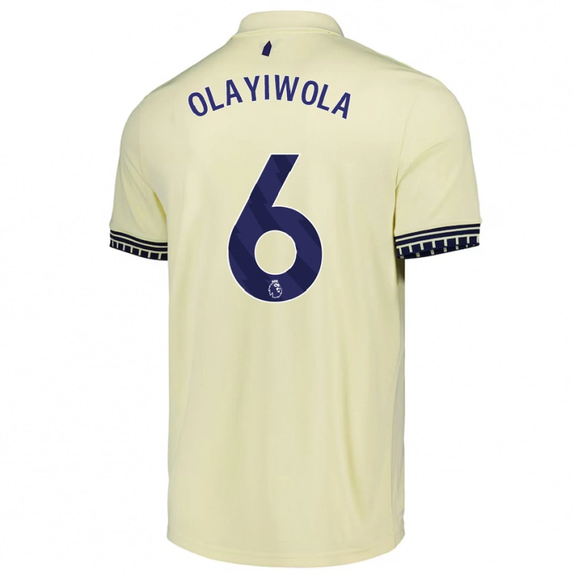 Danxen Kinder Malik Olayiwola #6 Creme Weiß Schwarz Auswärtstrikot Trikot 2025/26 T-Shirt Schweiz