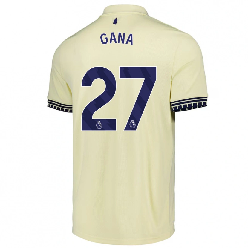 Danxen Kinder Idrissa Gueye #27 Creme Weiß Schwarz Auswärtstrikot Trikot 2025/26 T-Shirt Schweiz