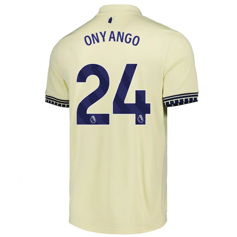 Danxen Kinder Tyler Onyango #24 Creme Weiß Schwarz Auswärtstrikot Trikot 2025/26 T-Shirt Schweiz
