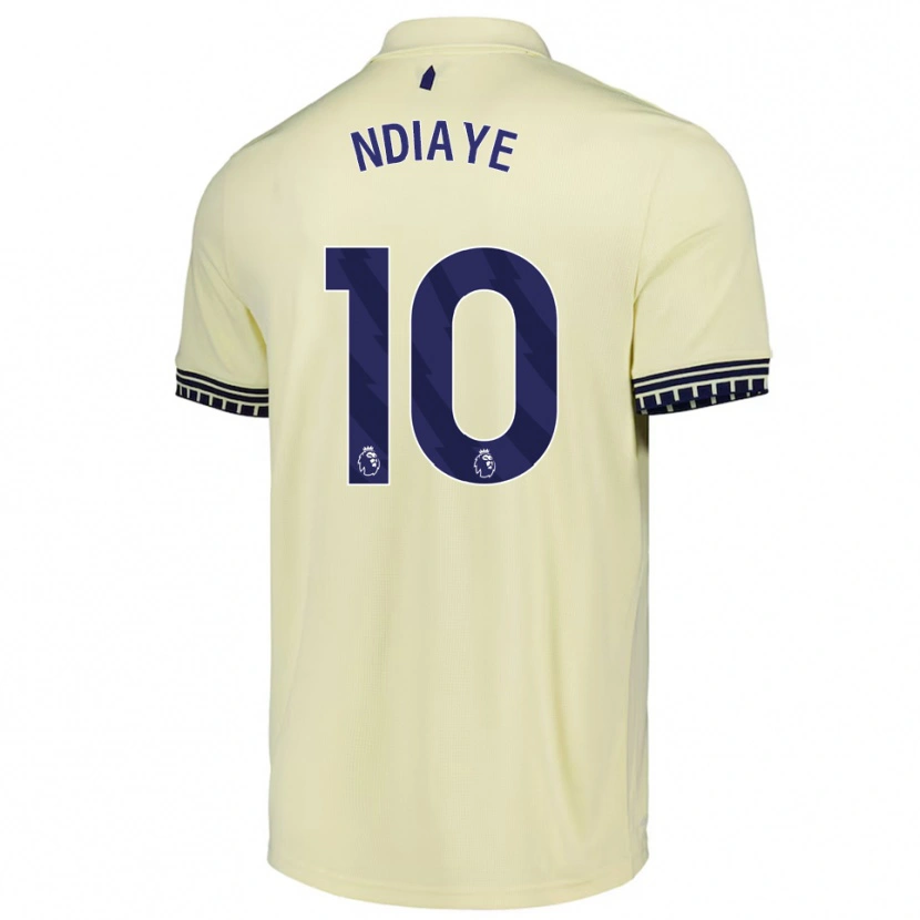 Danxen Kinder Iliman Ndiaye #10 Creme Weiß Schwarz Auswärtstrikot Trikot 2025/26 T-Shirt Schweiz
