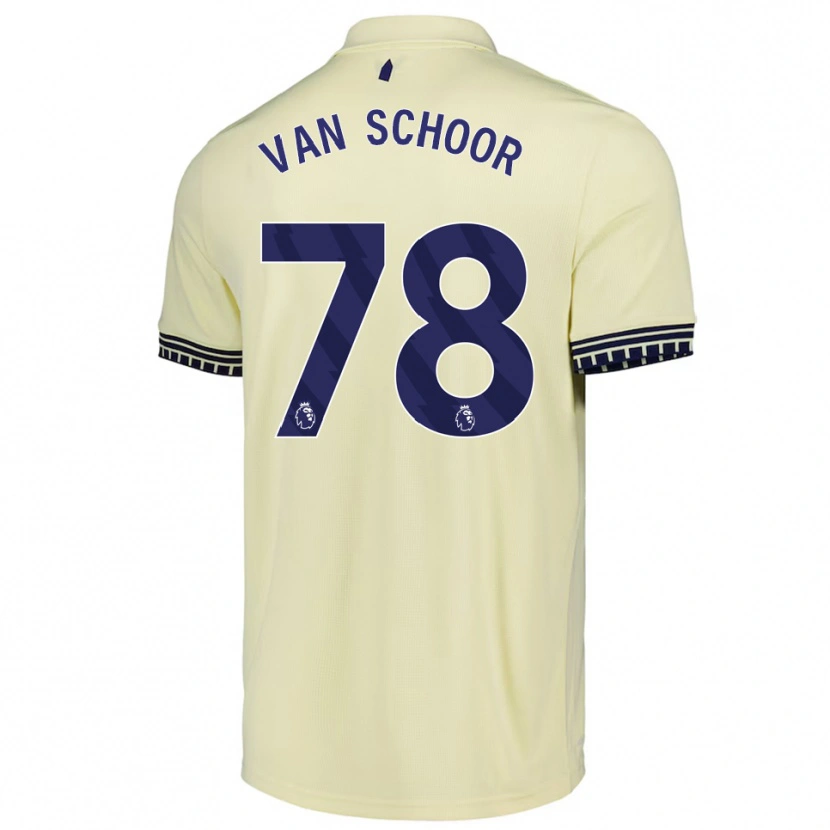 Danxen Kinder Joshua Van Schoor #78 Creme Weiß Schwarz Auswärtstrikot Trikot 2025/26 T-Shirt Schweiz