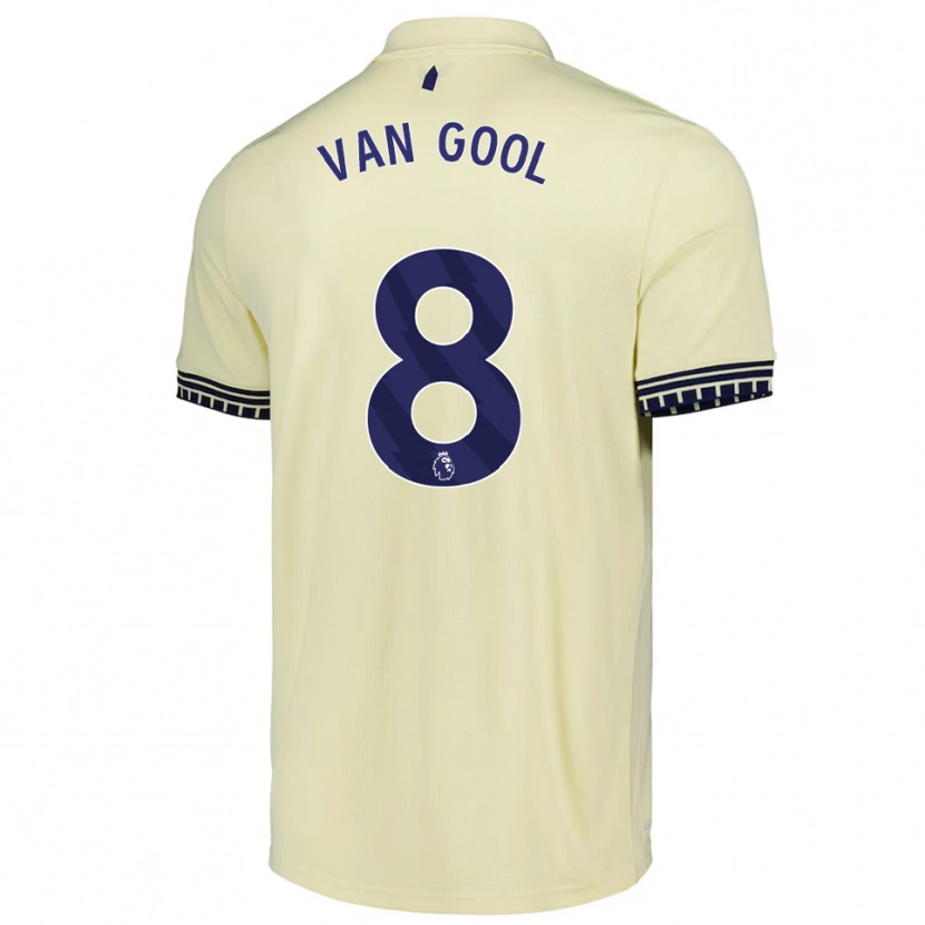 Danxen Kinder Rosa Van Gool #8 Creme Weiß Schwarz Auswärtstrikot Trikot 2025/26 T-Shirt Schweiz