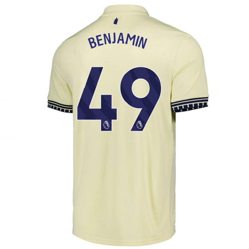 Danxen Kinder Omari Benjamin #49 Creme Weiß Schwarz Auswärtstrikot Trikot 2025/26 T-Shirt Schweiz