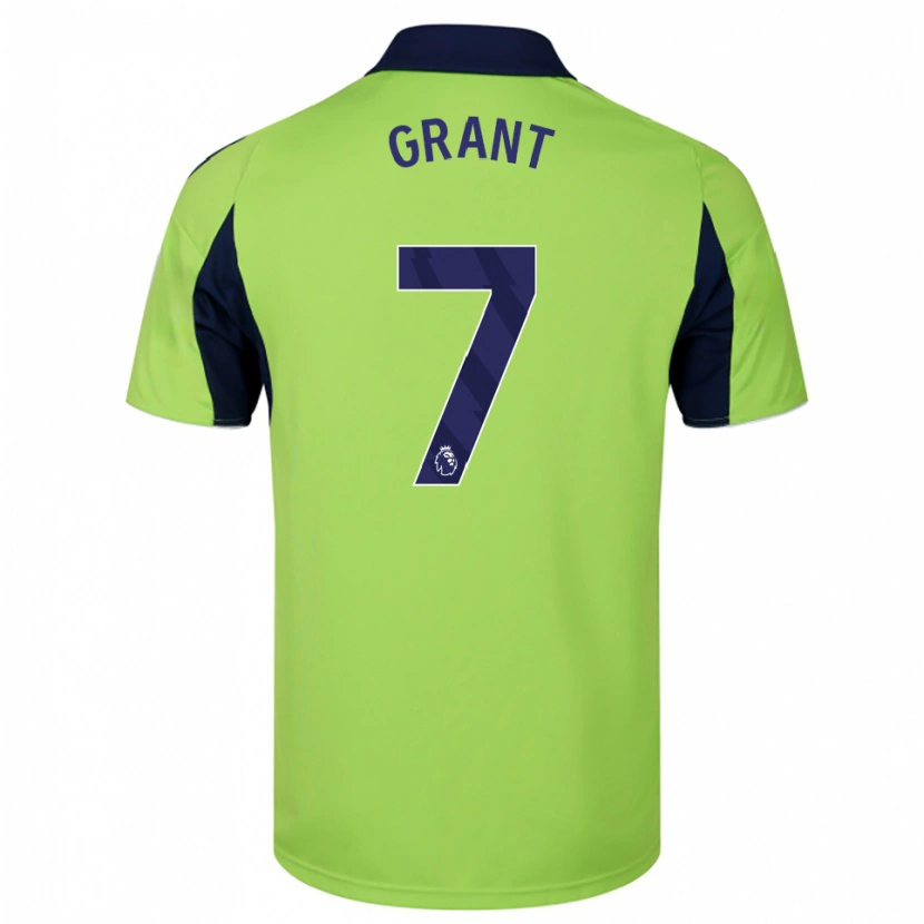 Danxen Kinder Kyle Grant #7 Grün Marineblau Weiß Auswärtstrikot Trikot 2025/26 T-Shirt Schweiz