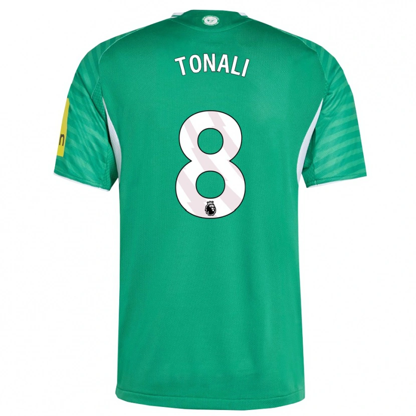 Danxen Kinder Sandro Tonali #8 Grün Weiß Auswärtstrikot Trikot 2025/26 T-Shirt Schweiz