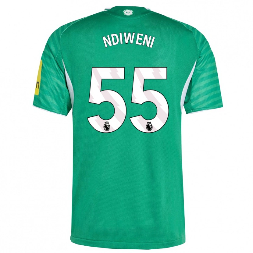 Danxen Kinder Michael Ndiweni #55 Grün Weiß Auswärtstrikot Trikot 2025/26 T-Shirt Schweiz