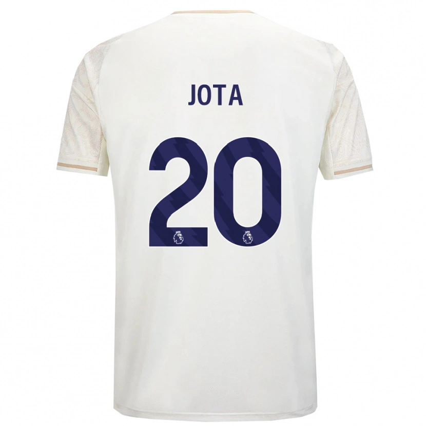 Danxen Kinder Jota Silva #20 Creme Weiß Schwarz Auswärtstrikot Trikot 2025/26 T-Shirt Schweiz