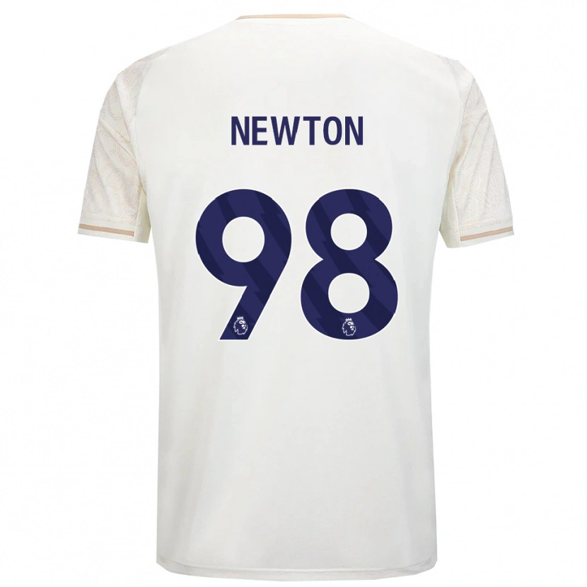 Danxen Kinder Jamie Newton #98 Creme Weiß Schwarz Auswärtstrikot Trikot 2025/26 T-Shirt Schweiz