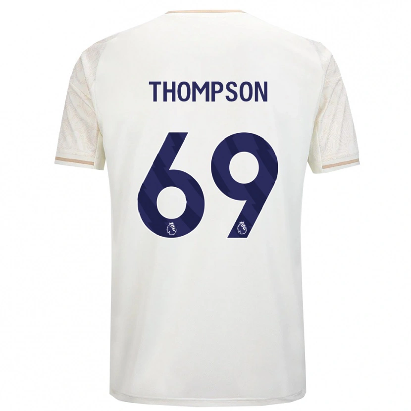 Danxen Kinder Kalum Thompson #69 Creme Weiß Schwarz Auswärtstrikot Trikot 2025/26 T-Shirt Schweiz