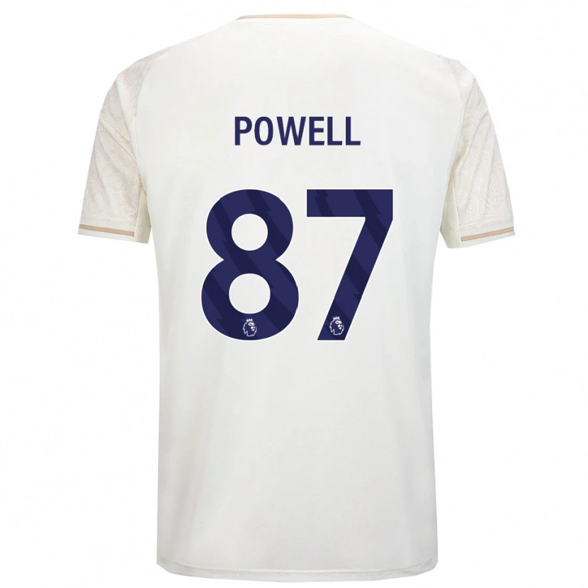 Danxen Kinder Jayden Powell #87 Creme Weiß Schwarz Auswärtstrikot Trikot 2025/26 T-Shirt Schweiz