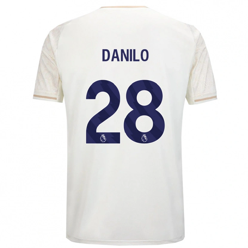 Danxen Kinder Danilo #28 Creme Weiß Schwarz Auswärtstrikot Trikot 2025/26 T-Shirt Schweiz