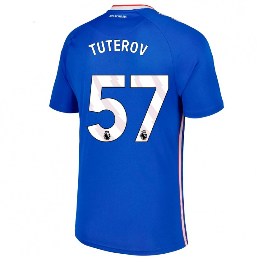 Danxen Kinder Timur Tuterov #57 Blau Weiß Auswärtstrikot Trikot 2025/26 T-Shirt Schweiz