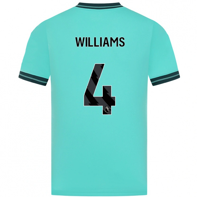 Danxen Kinder Ashton Williams #4 Himmelblau Grün Auswärtstrikot Trikot 2025/26 T-Shirt Schweiz