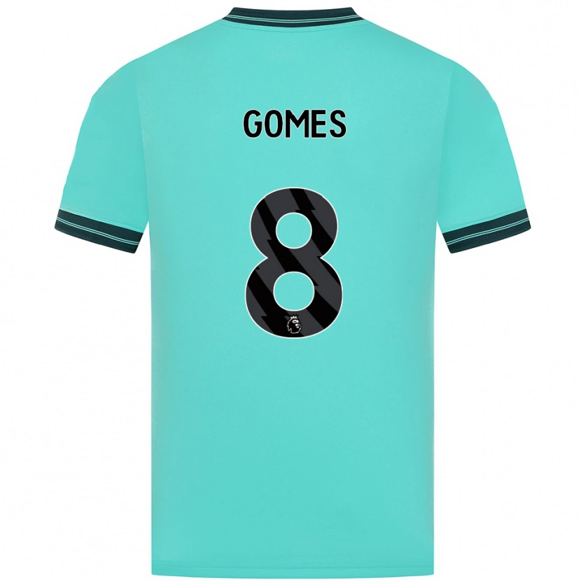 Danxen Kinder João Gomes #8 Himmelblau Grün Auswärtstrikot Trikot 2025/26 T-Shirt Schweiz