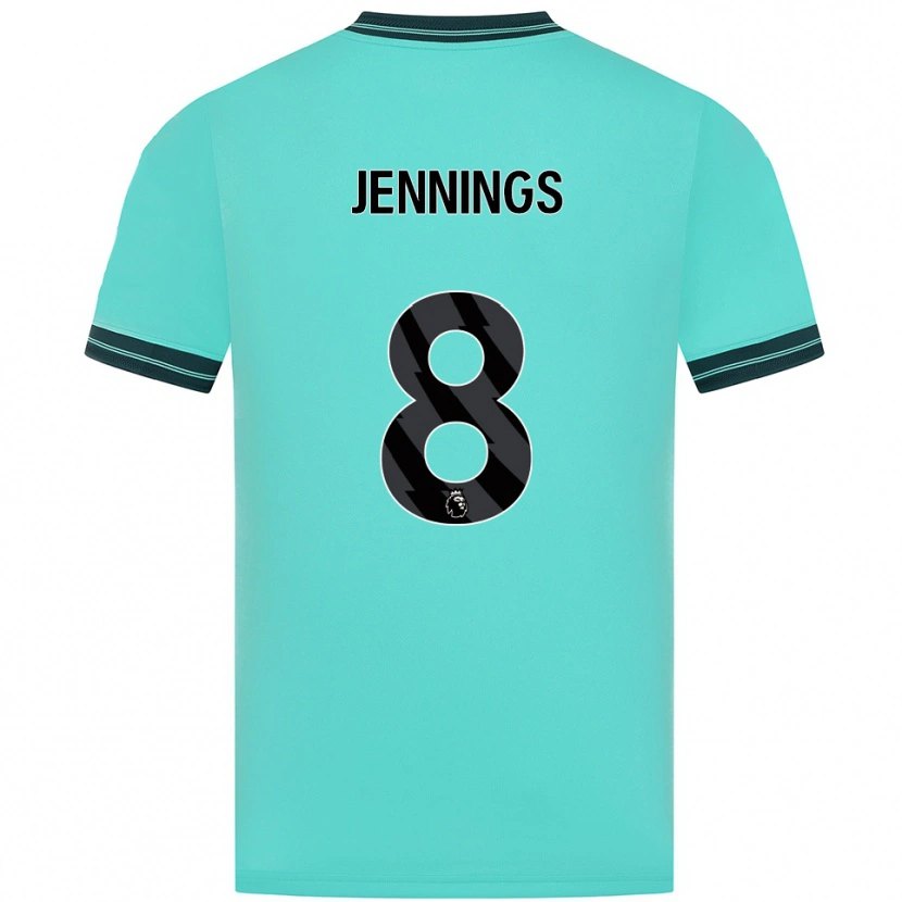 Danxen Kinder Shannie Jennings #8 Himmelblau Grün Auswärtstrikot Trikot 2025/26 T-Shirt Schweiz
