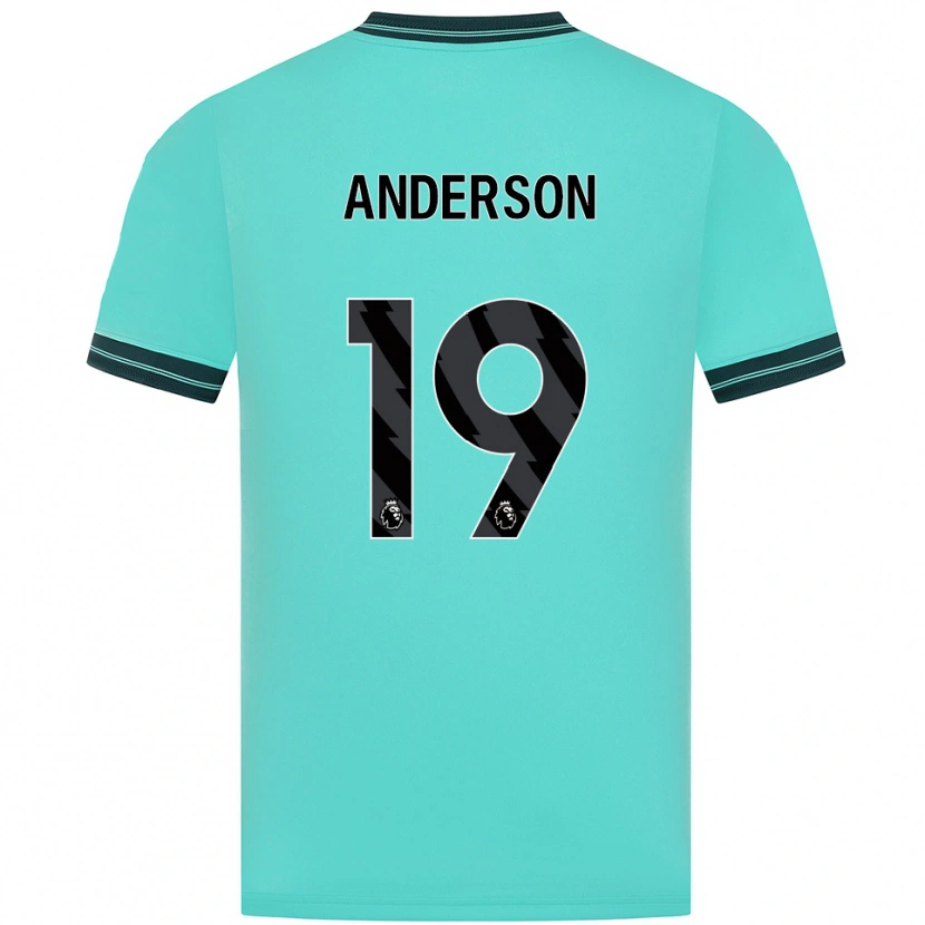 Danxen Kinder Becky Anderson #19 Himmelblau Grün Auswärtstrikot Trikot 2025/26 T-Shirt Schweiz