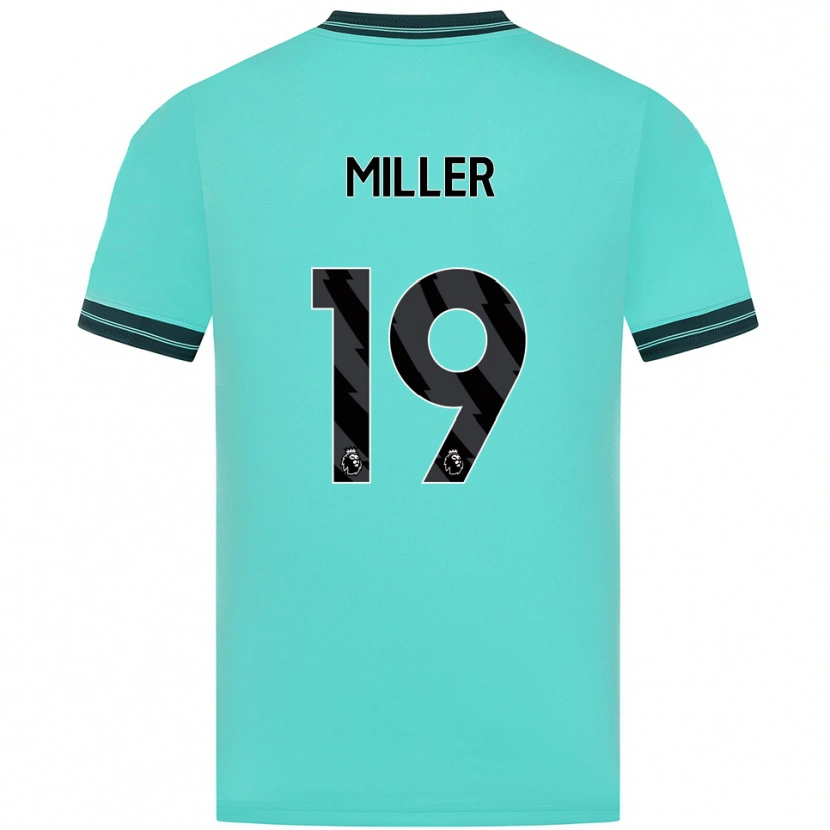 Danxen Kinder Ali Miller #19 Himmelblau Grün Auswärtstrikot Trikot 2025/26 T-Shirt Schweiz