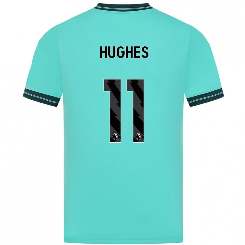 Danxen Kinder Amber Hughes #11 Himmelblau Grün Auswärtstrikot Trikot 2025/26 T-Shirt Schweiz